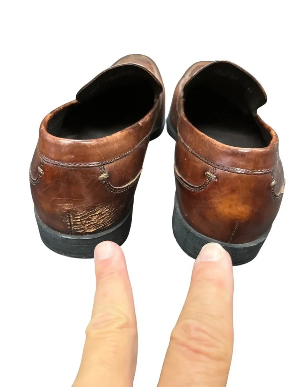 Cole Haan mens brown leather slip on dress loafers shoes sz 8.5M SKU 10-554